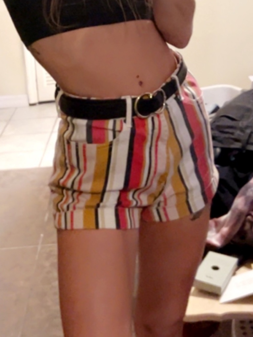 Forever 21 Striped High Wasted Multicolor Women’s Casual Shorts